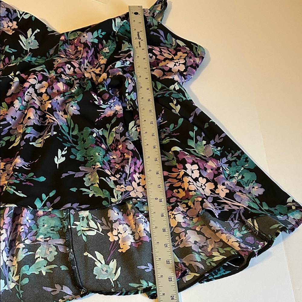 Torrid Multicolor Floral Camisole style Hi-Lo top - Picture 7 of 8